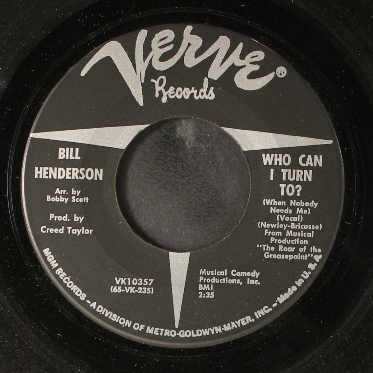who can i turn to? / when my dream boat comes home by BILL HENDERSON