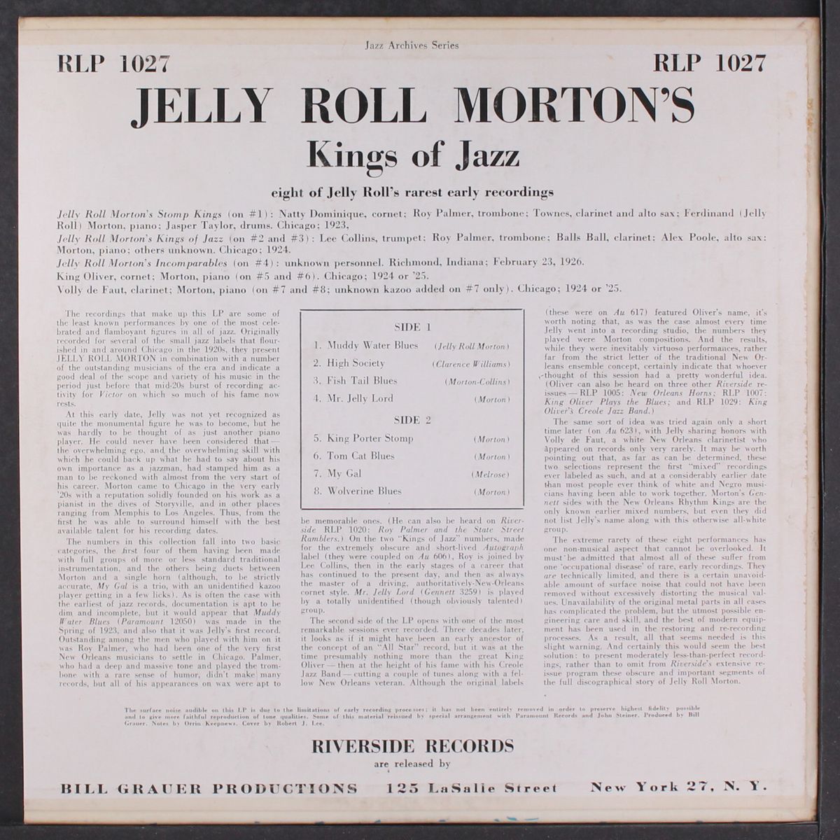 jelly roll morton's kings of jazz by JELLY ROLL MORTON