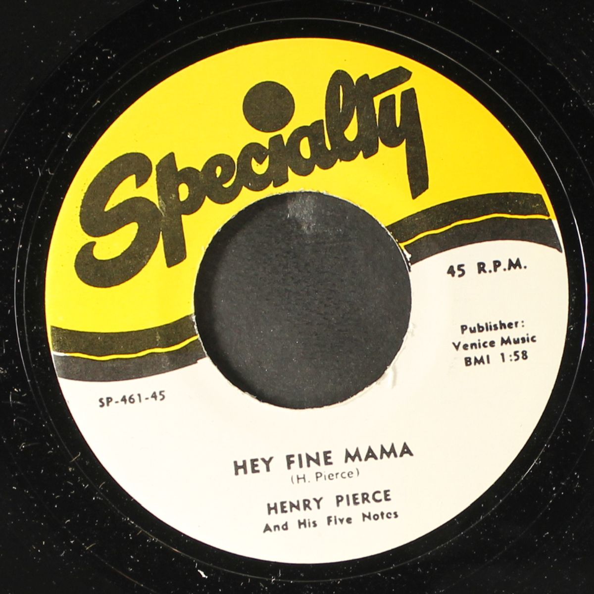 thrill me baby / hey fine mama by HENRY PIERCE & FIVE NOTES