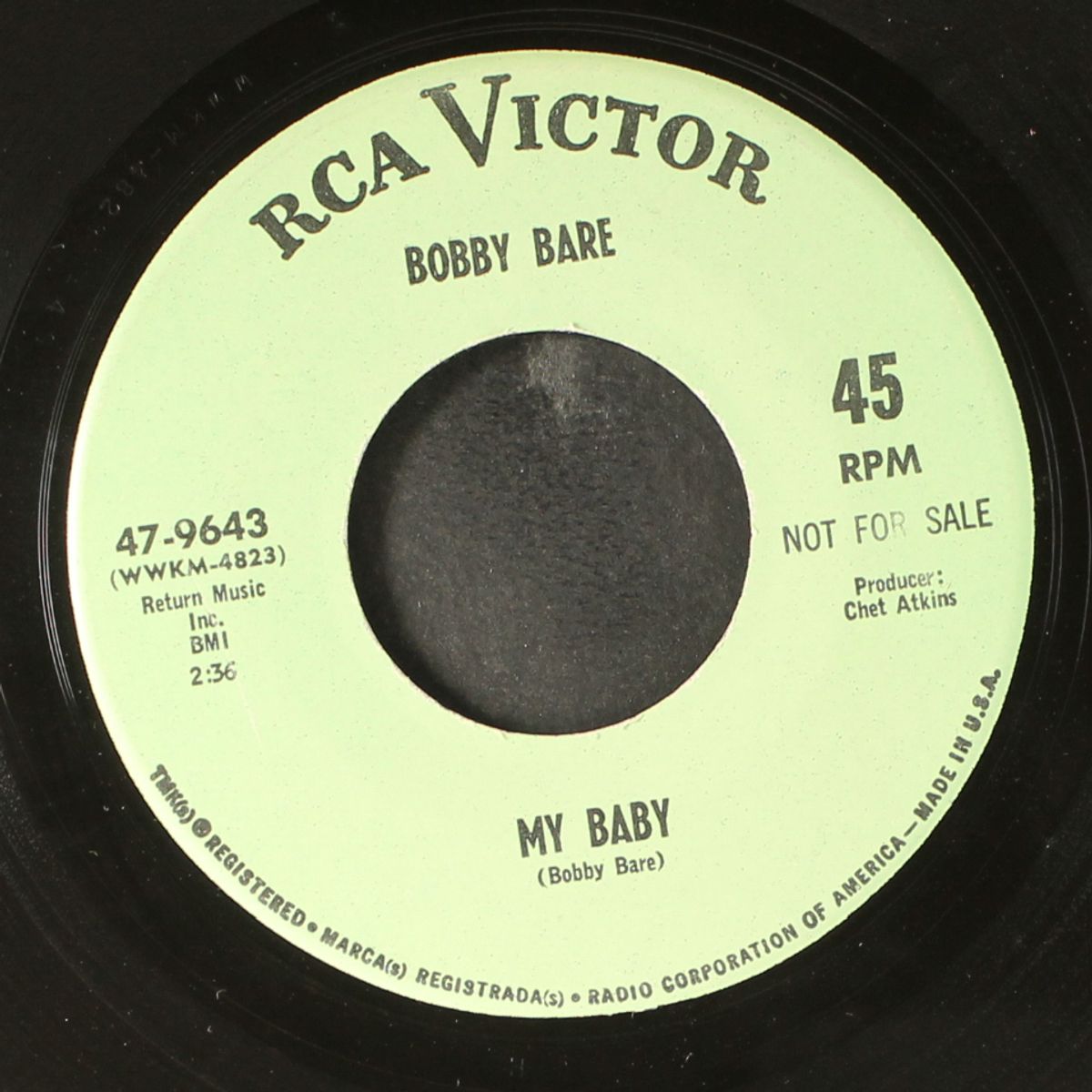 the town that broke my heart / my baby by BOBBY BARE