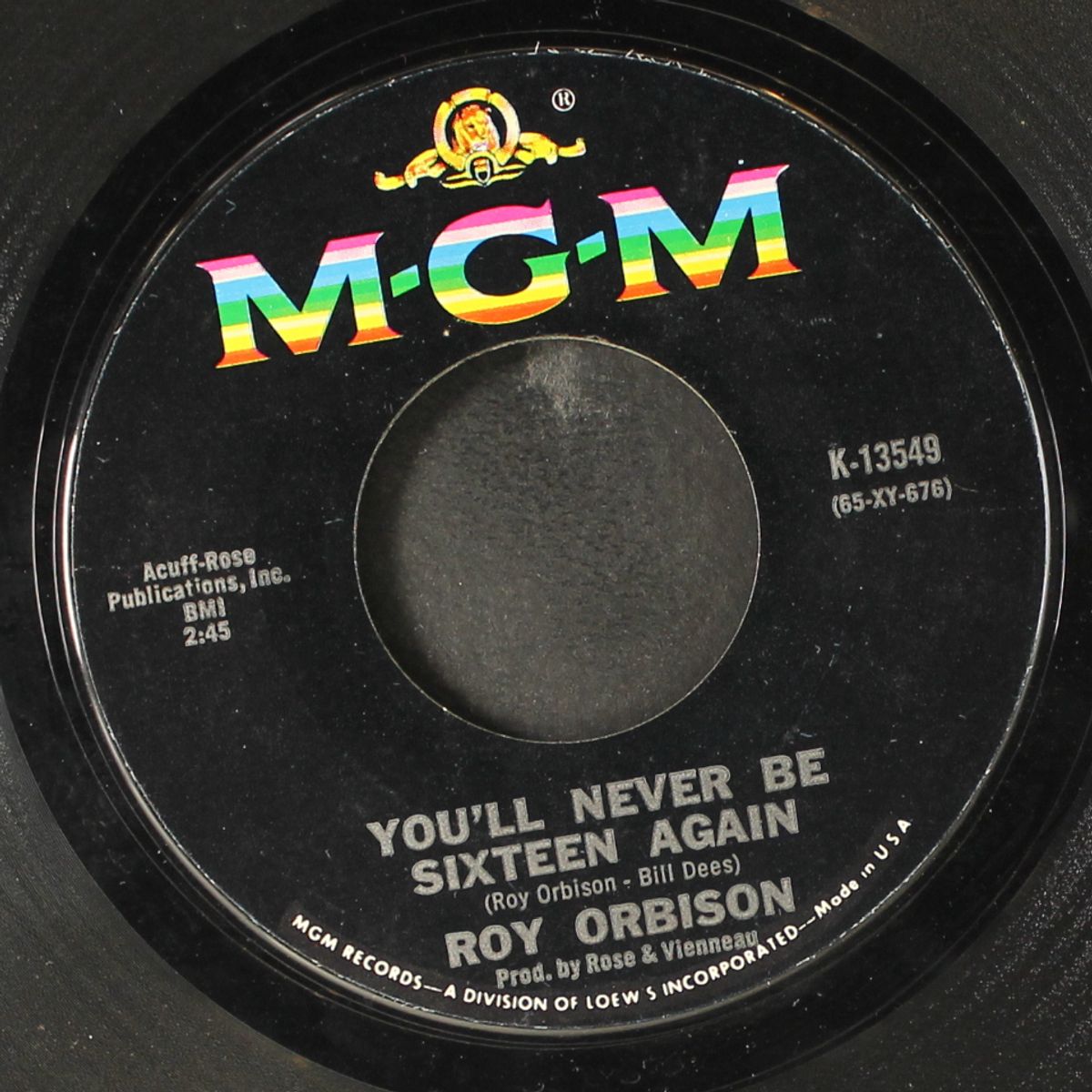 you'll never be sixteen again by ROY ORBISON