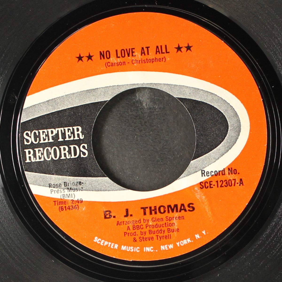 no love at all by B.J. THOMAS