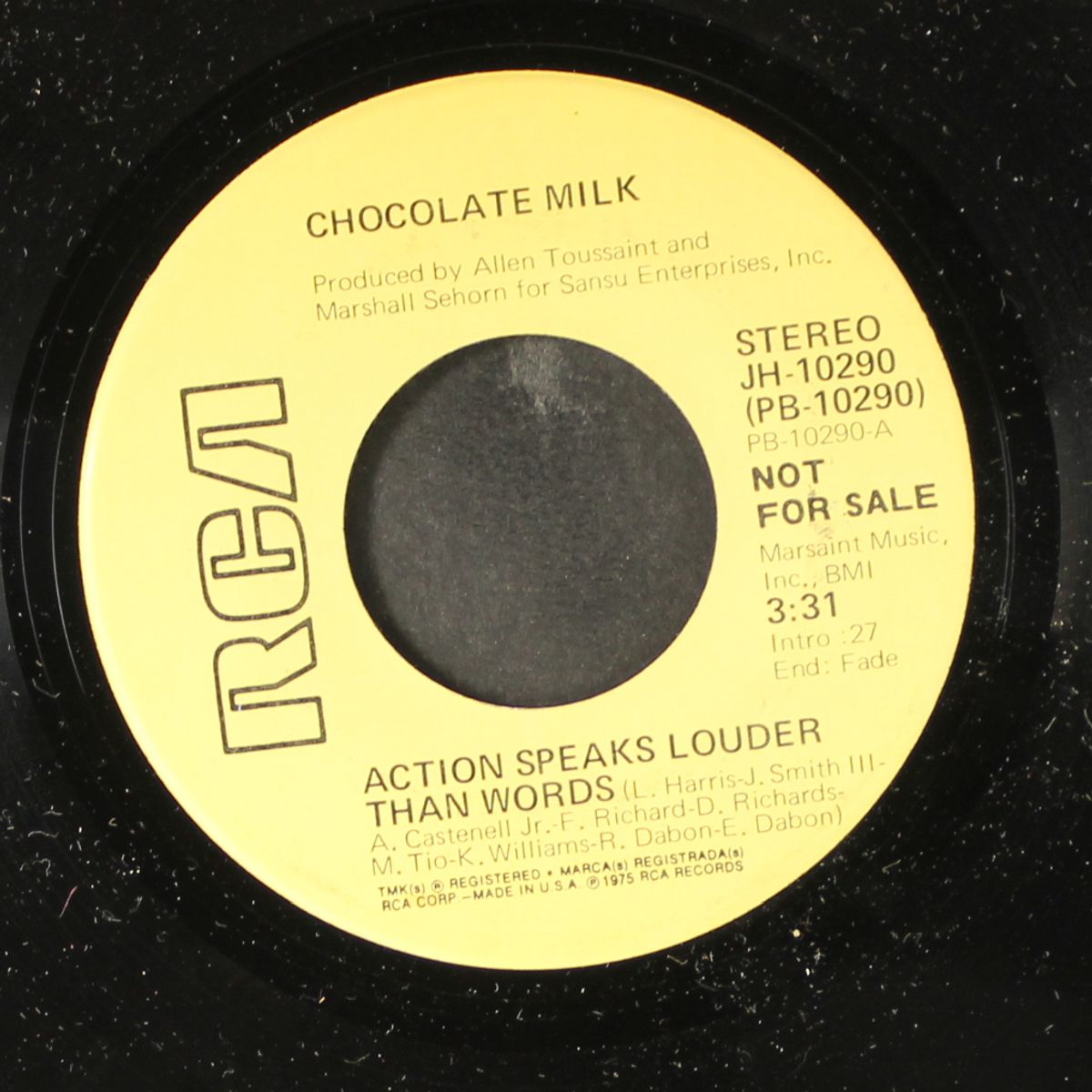 action speaks louder than words / ain't nothin' but a thing by CHOCOLATE MILK