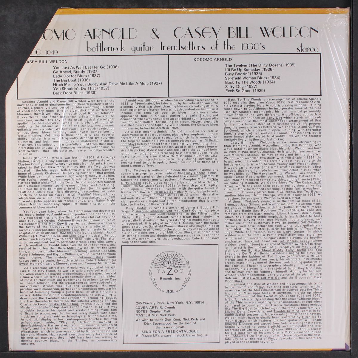 bottleneck guitar trendsetters of the 1930's by CASEY BILL WELDON & KOKOMO ARNOLD