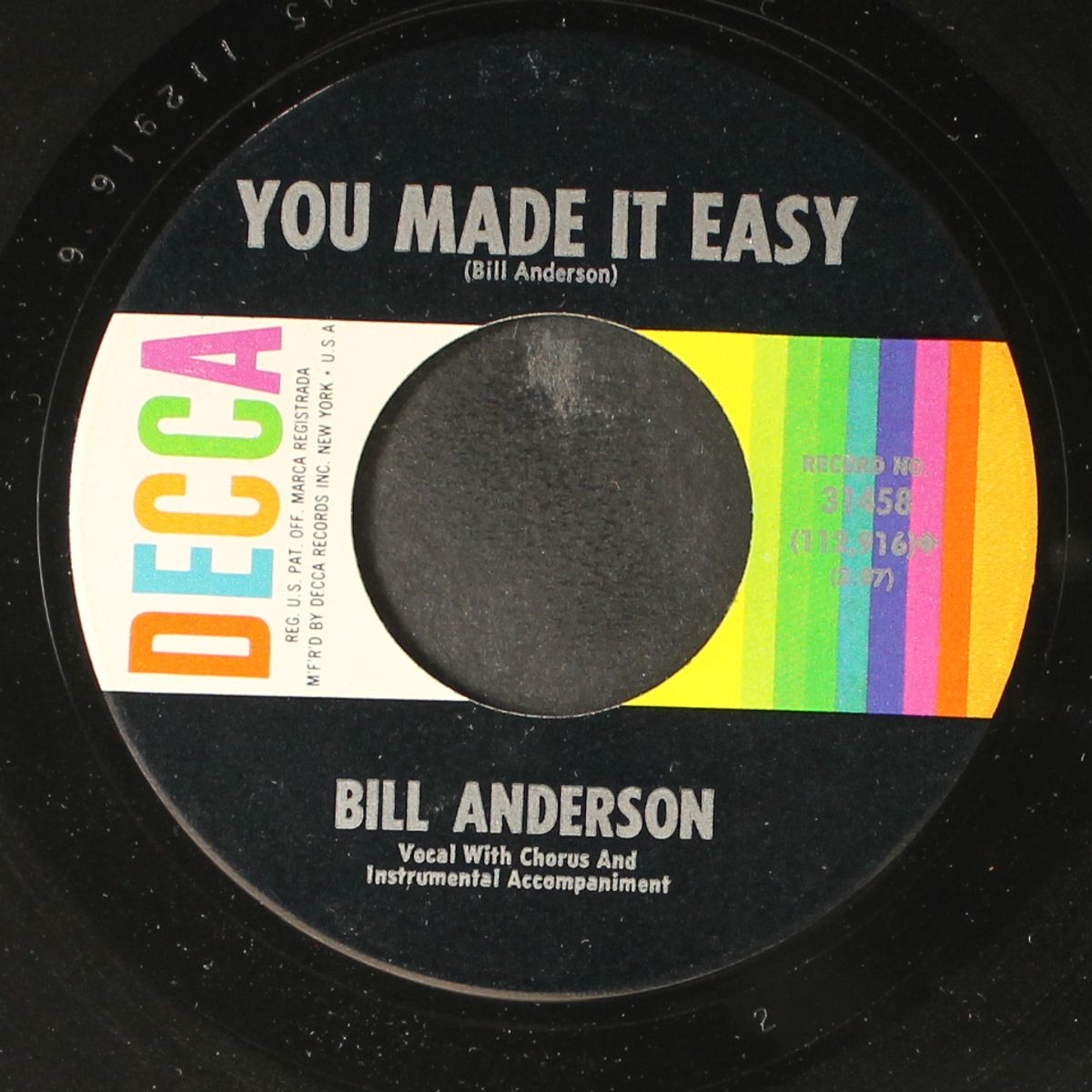 still / you made it easy by BILL ANDERSON