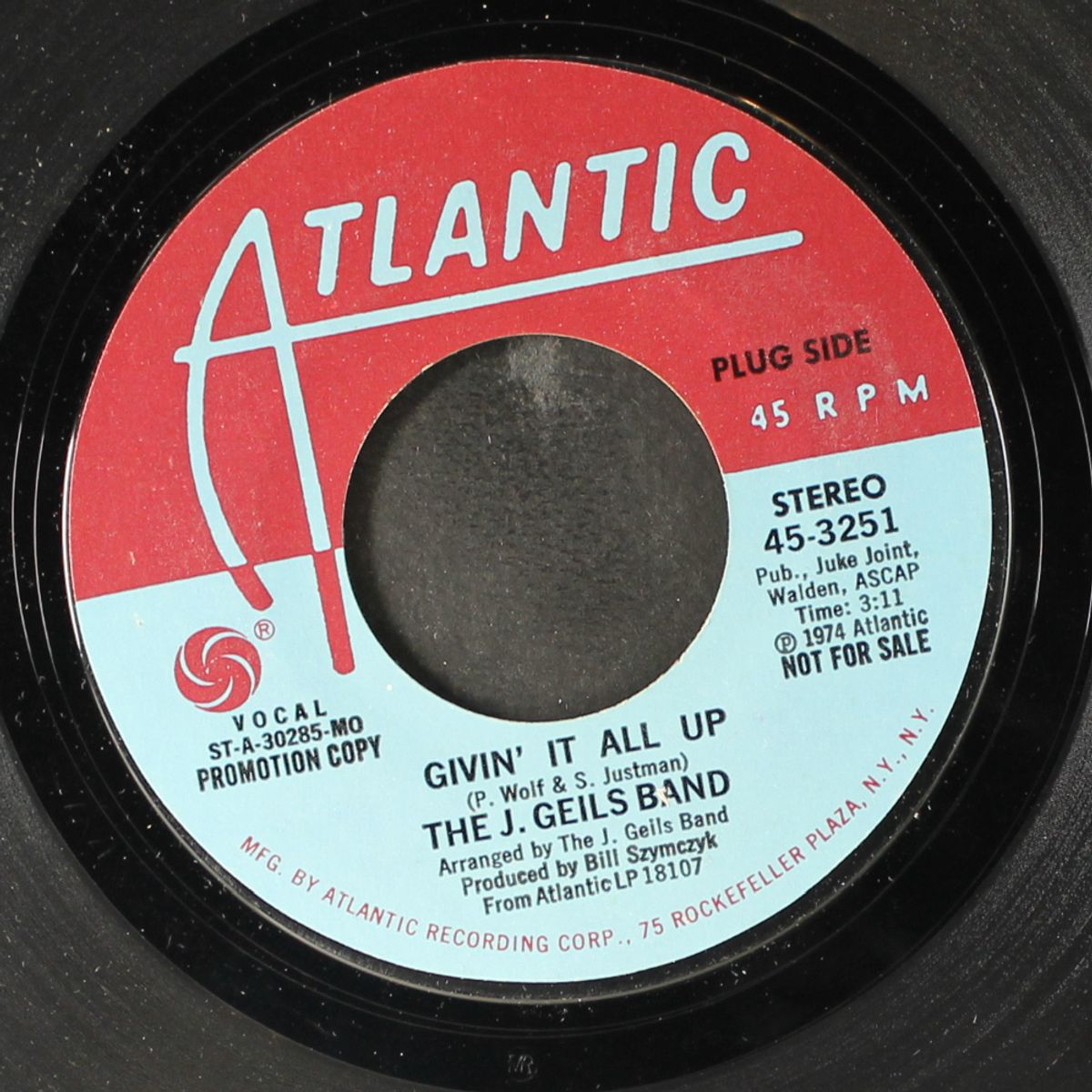 givin' it all up by J. GEILS BAND