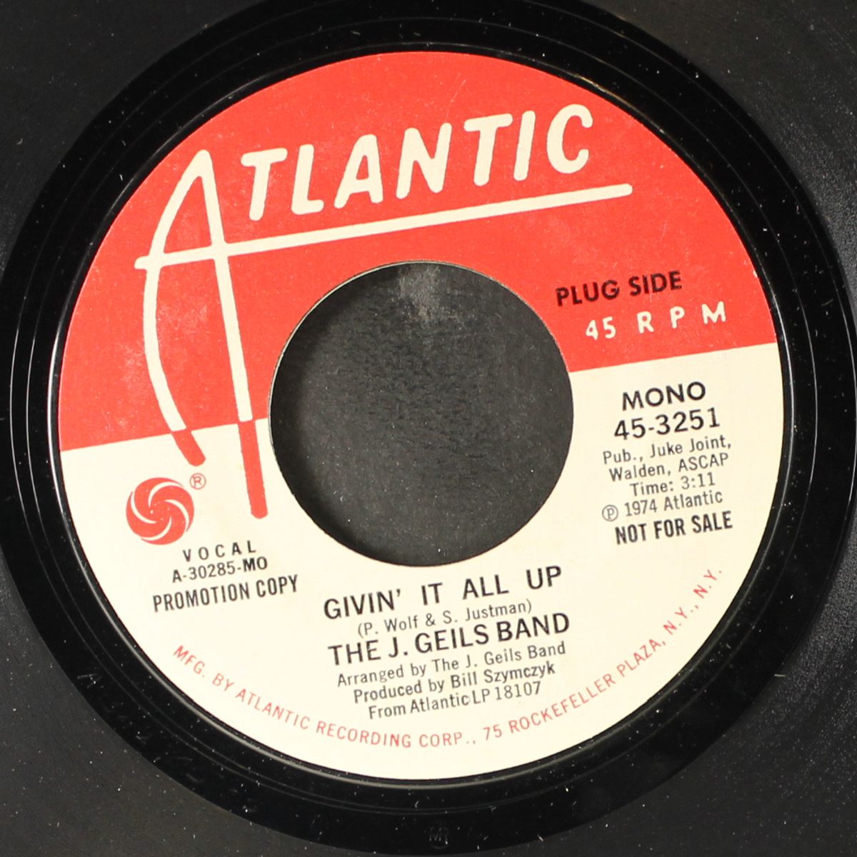 givin' it all up by J. GEILS BAND