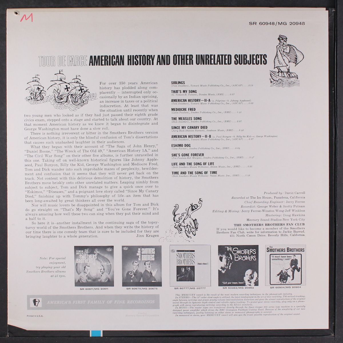 tour de farce, american history and other unrelated subjects by SMOTHERS BROTHERS