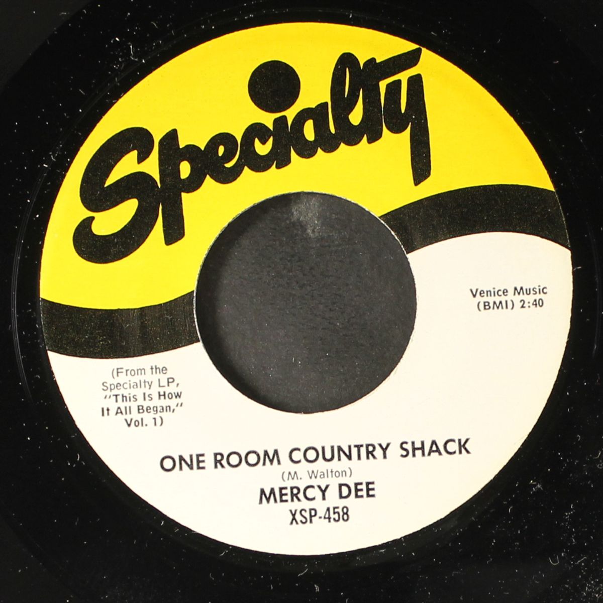 one room country shack / my woman knows the score by MERCY DEE