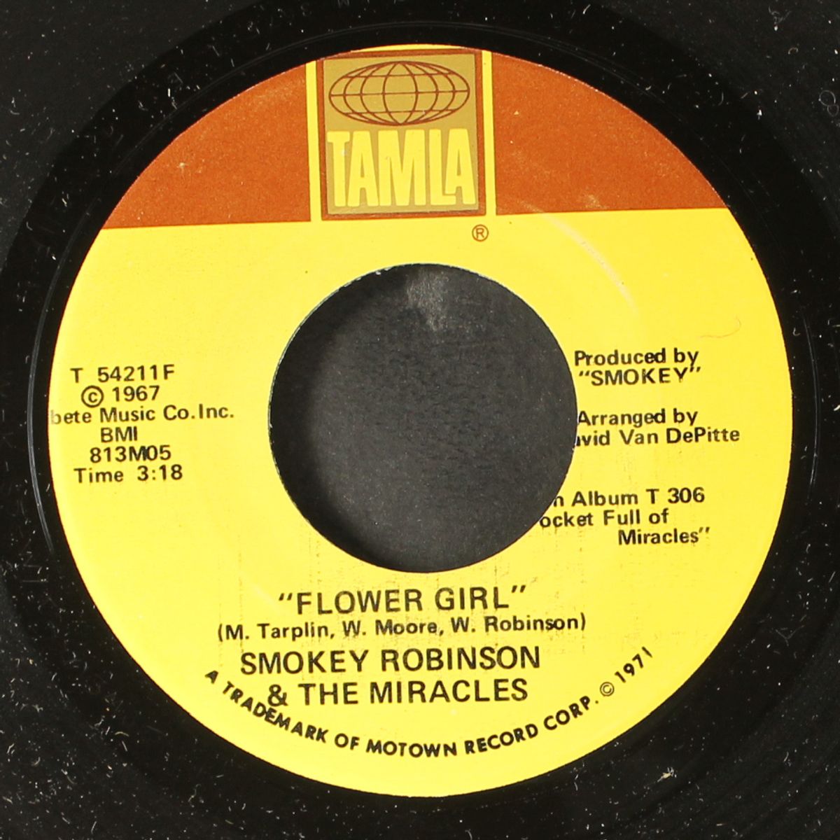 flower girl / satisfaction by SMOKEY ROBINSON & MIRACLES
