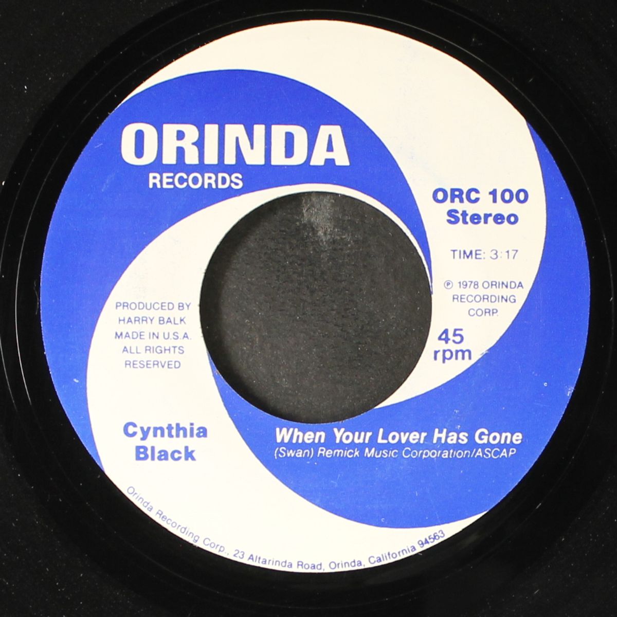 when your lover has gone / you are the one in my life by CYNTHIA BLACK