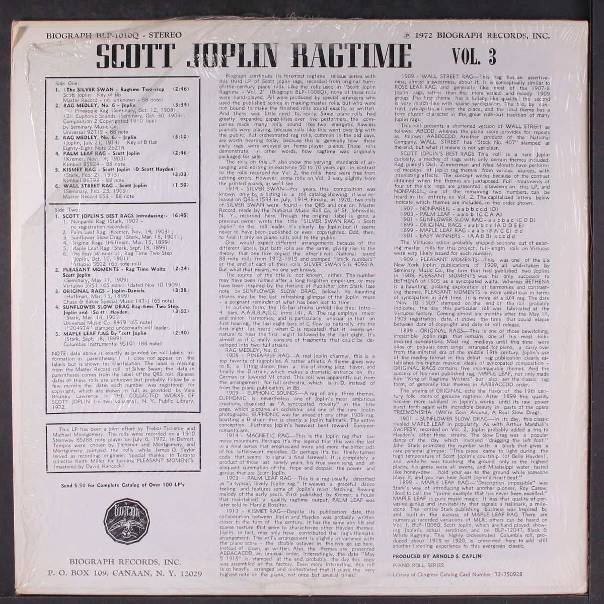ragtime by SCOTT JOPLIN