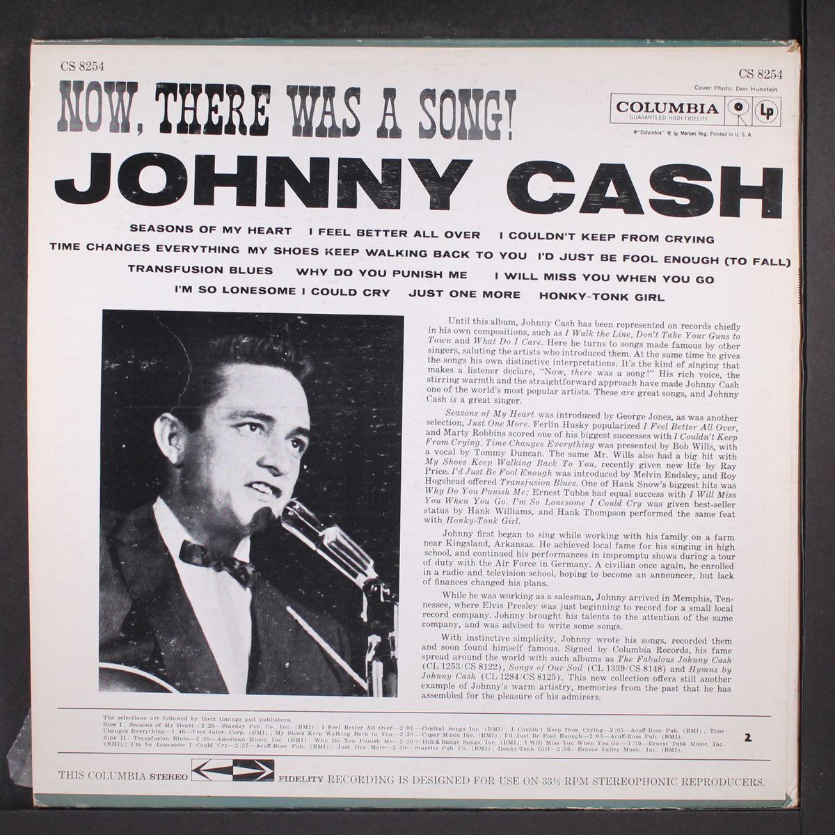 now, there was a song! by JOHNNY CASH