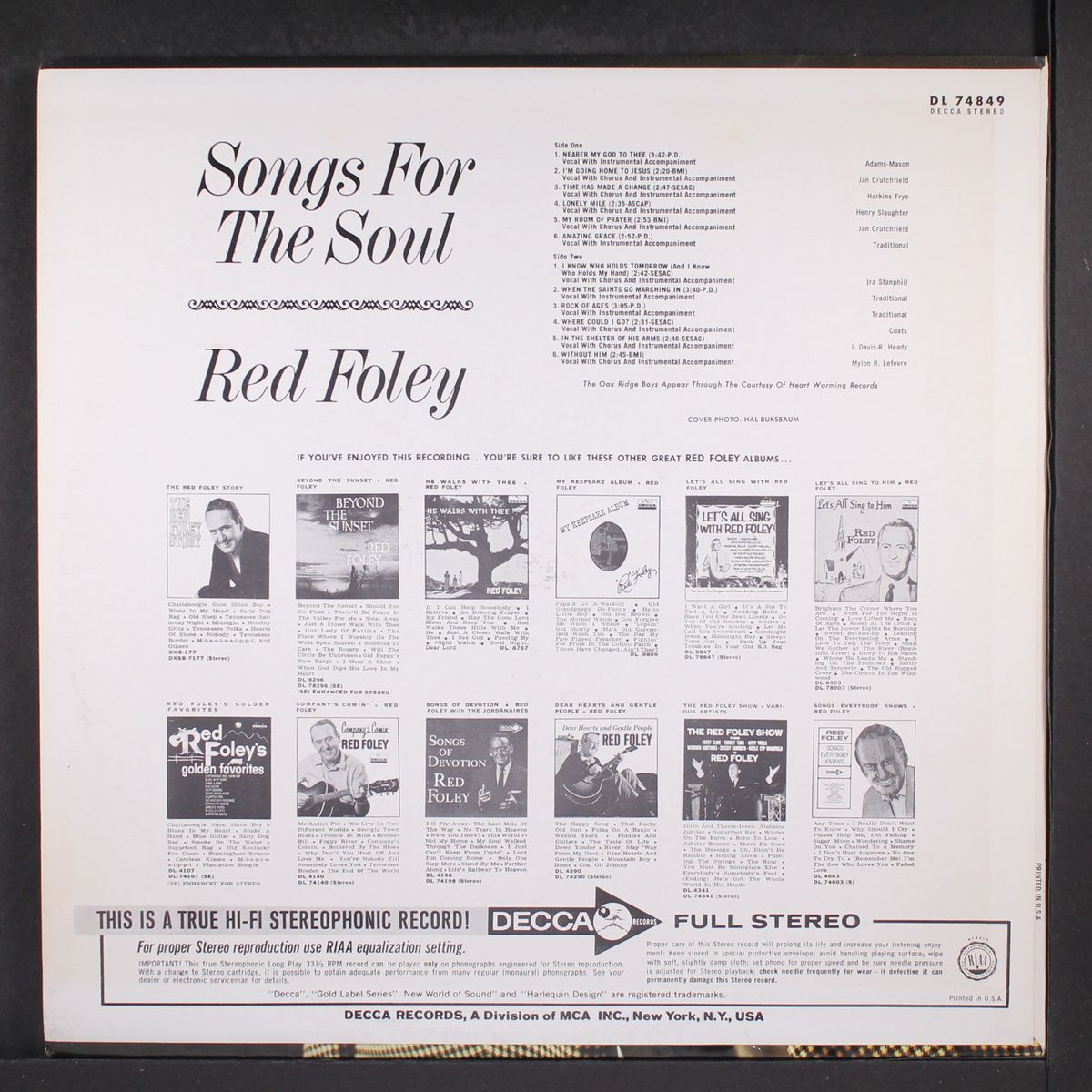 songs for the soul by RED FOLEY