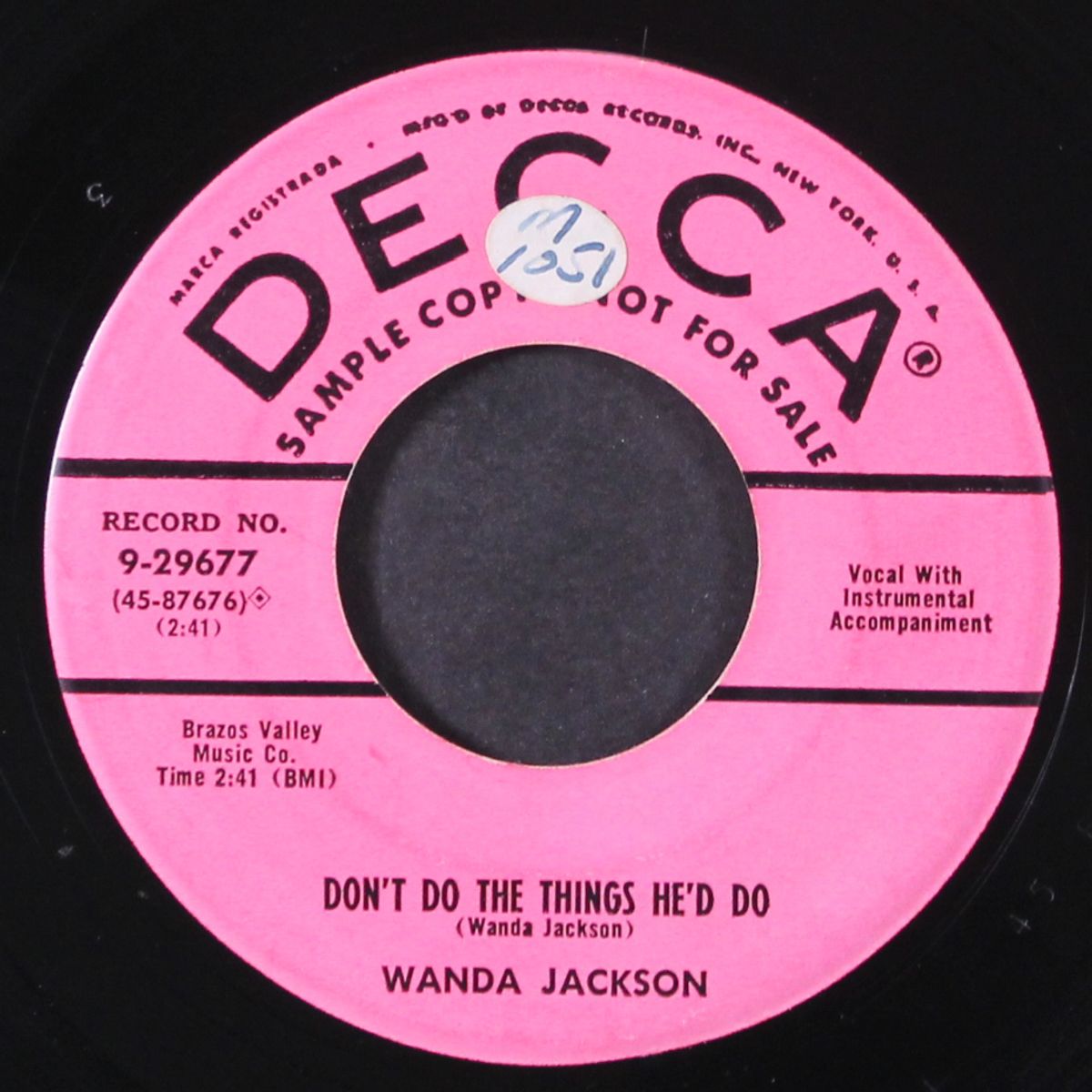 don't do the things he'd do by WANDA JACKSON