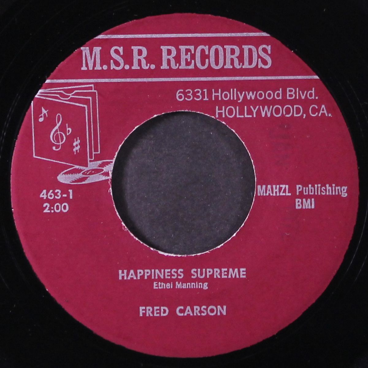 happiness supreme / there's a hippy girl in town by FRED CARSON