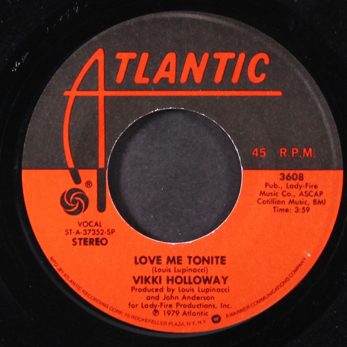 lady-fire / love me tonite by VIKKI HOLLOWAY