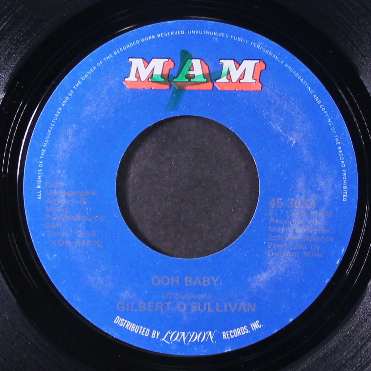 ooh baby / good company by GILBERT O'SULLIVAN