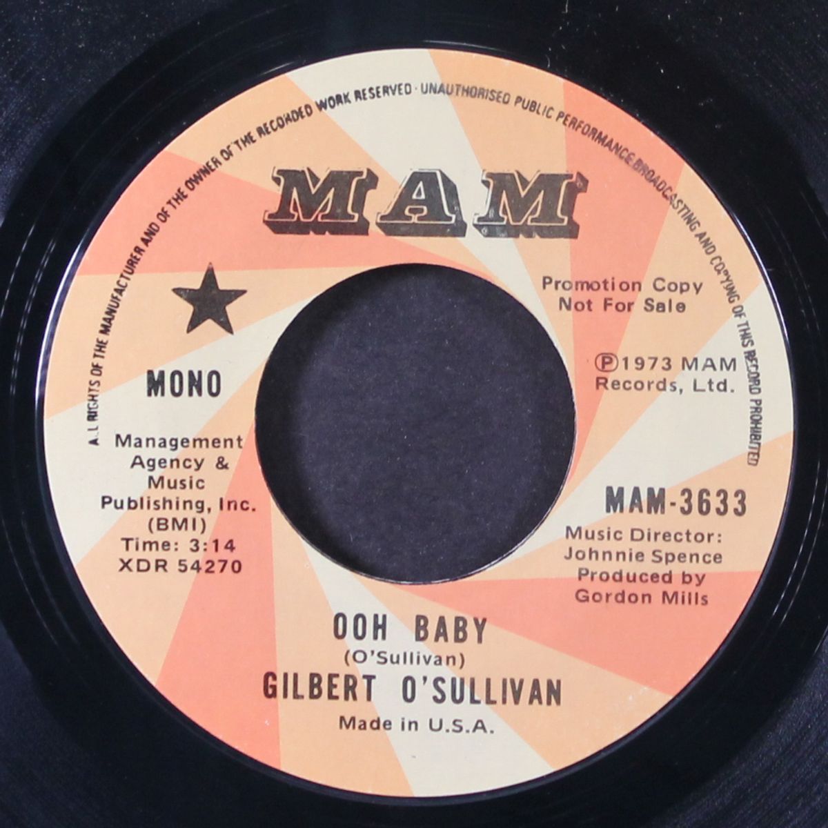 ooh baby / mono by GILBERT O'SULLIVAN