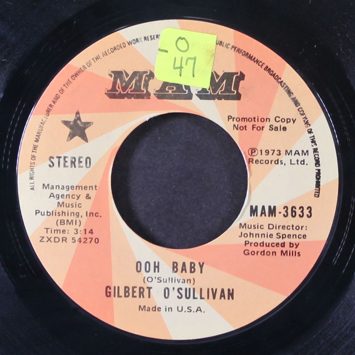 ooh baby / mono by GILBERT O'SULLIVAN