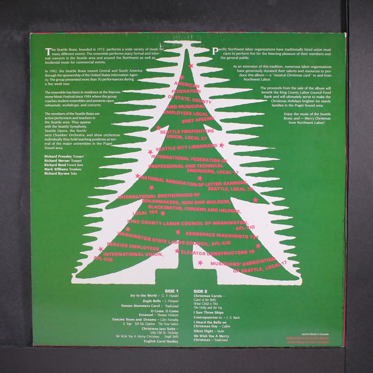 merry christmas from northwest labor by SEATTLE BRASS