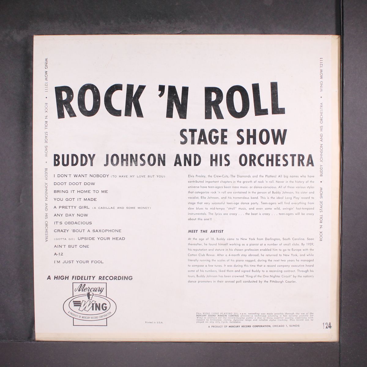 rock 'n roll stage show by BUDDY JOHNSON
