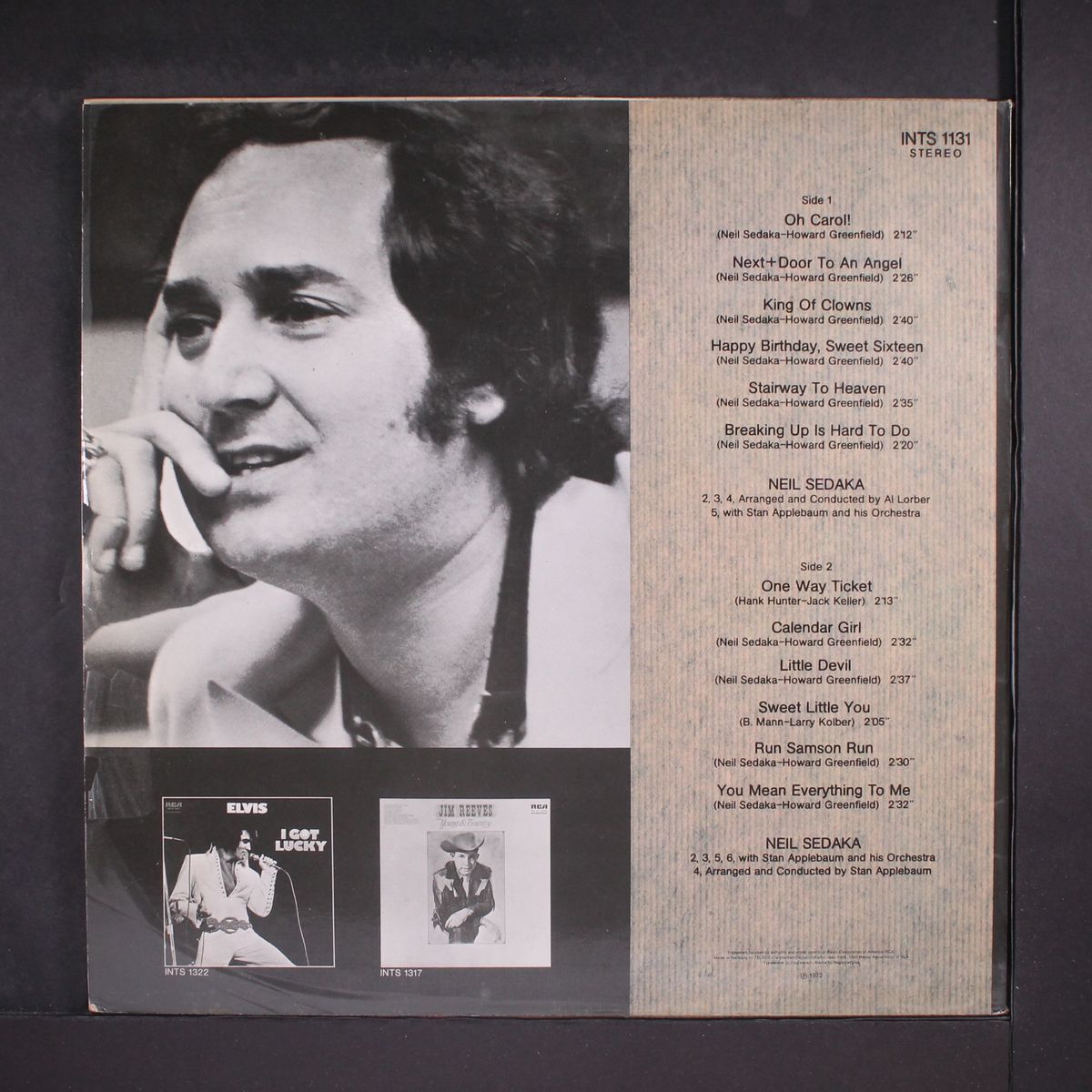 yesterday's pop scene by NEIL SEDAKA