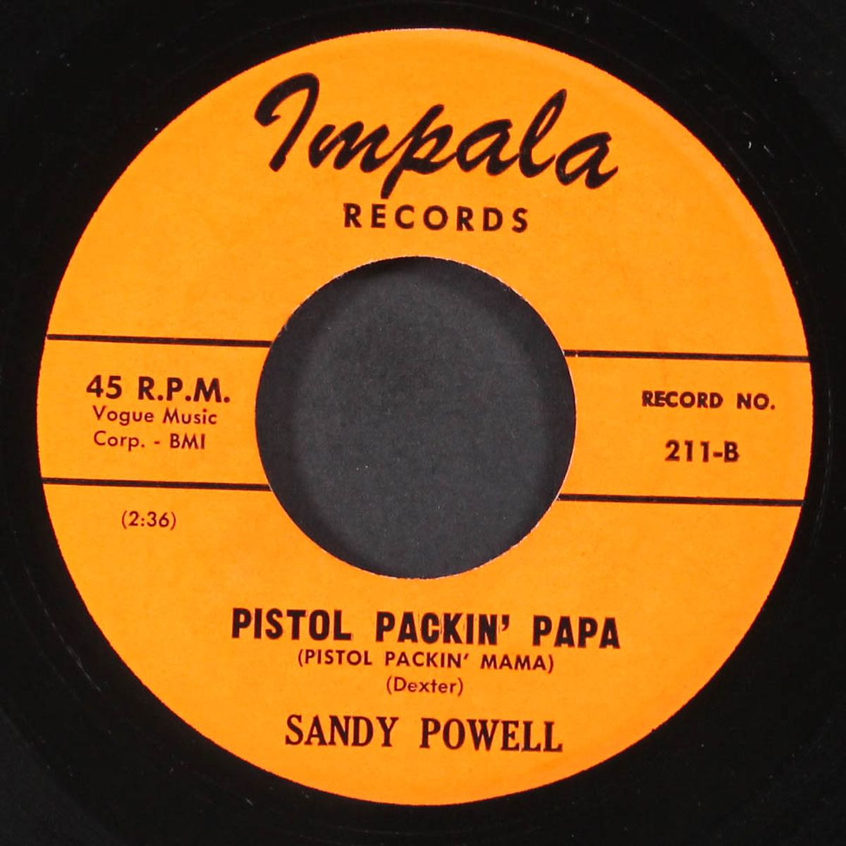 bon bon / pistol packin' papa by SANDY POWELL