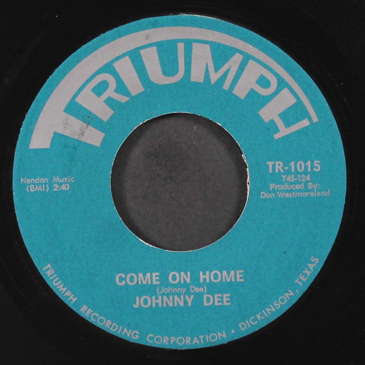 country music on the moon / come on home by JOHNNY DEE