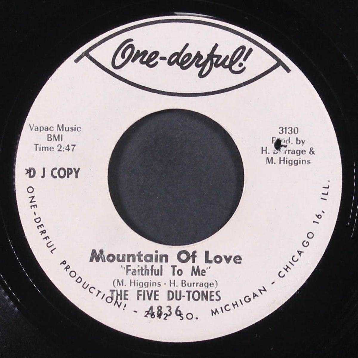 mountain of love / outside the record hop by FIVE DU-TONES