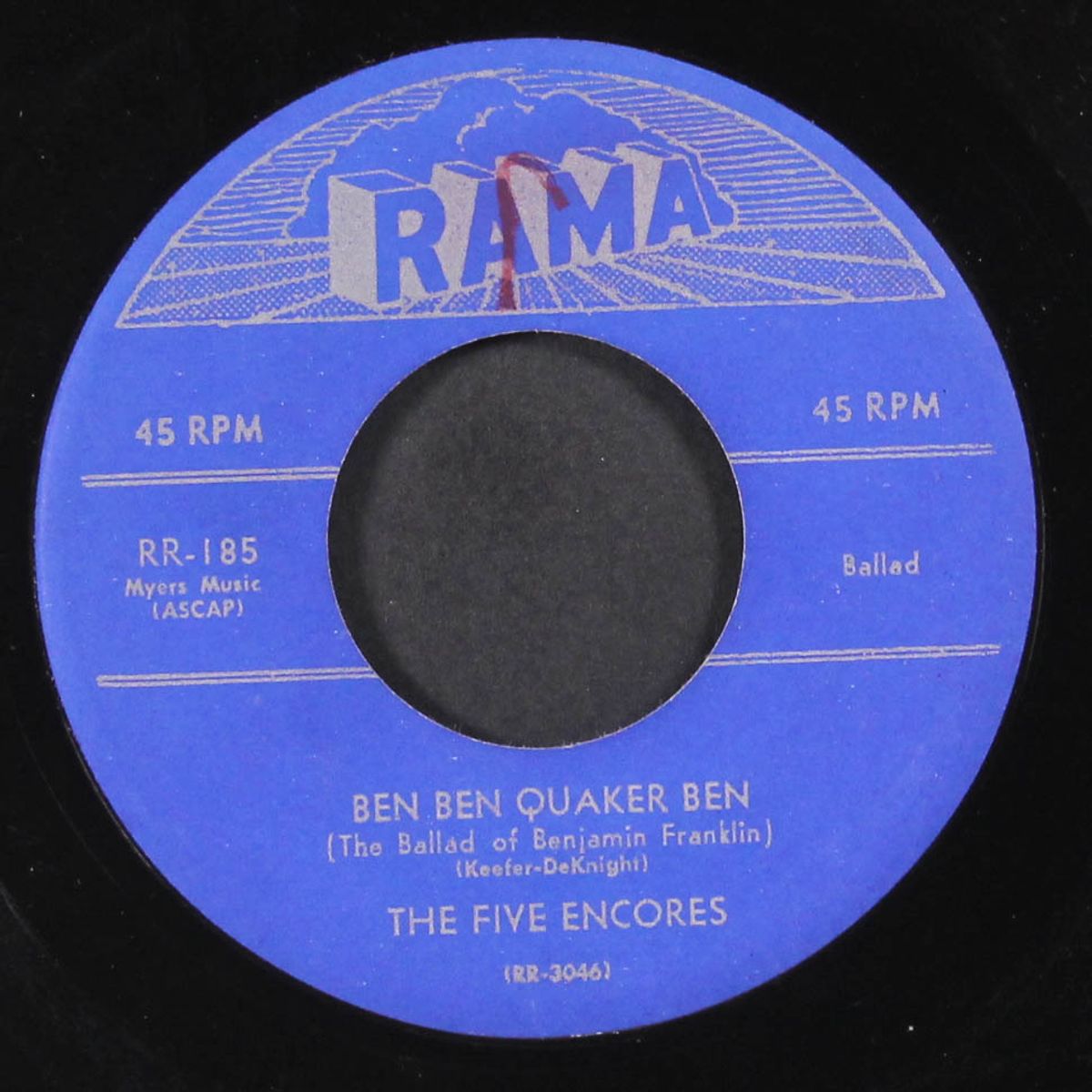 ben ben quaker ben / readin', 'ritin', 'rithmetic' rock 'n' roll by FIVE ENCORES