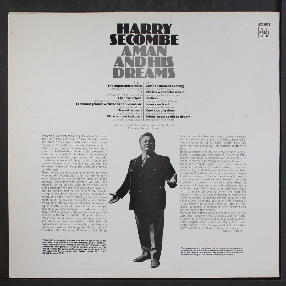 a man and his dreams by HARRY SECOMBE