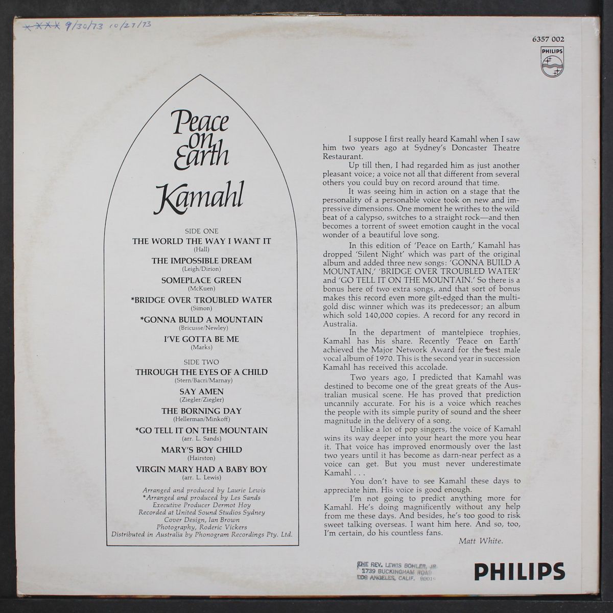 peace on earth by KAMAHL