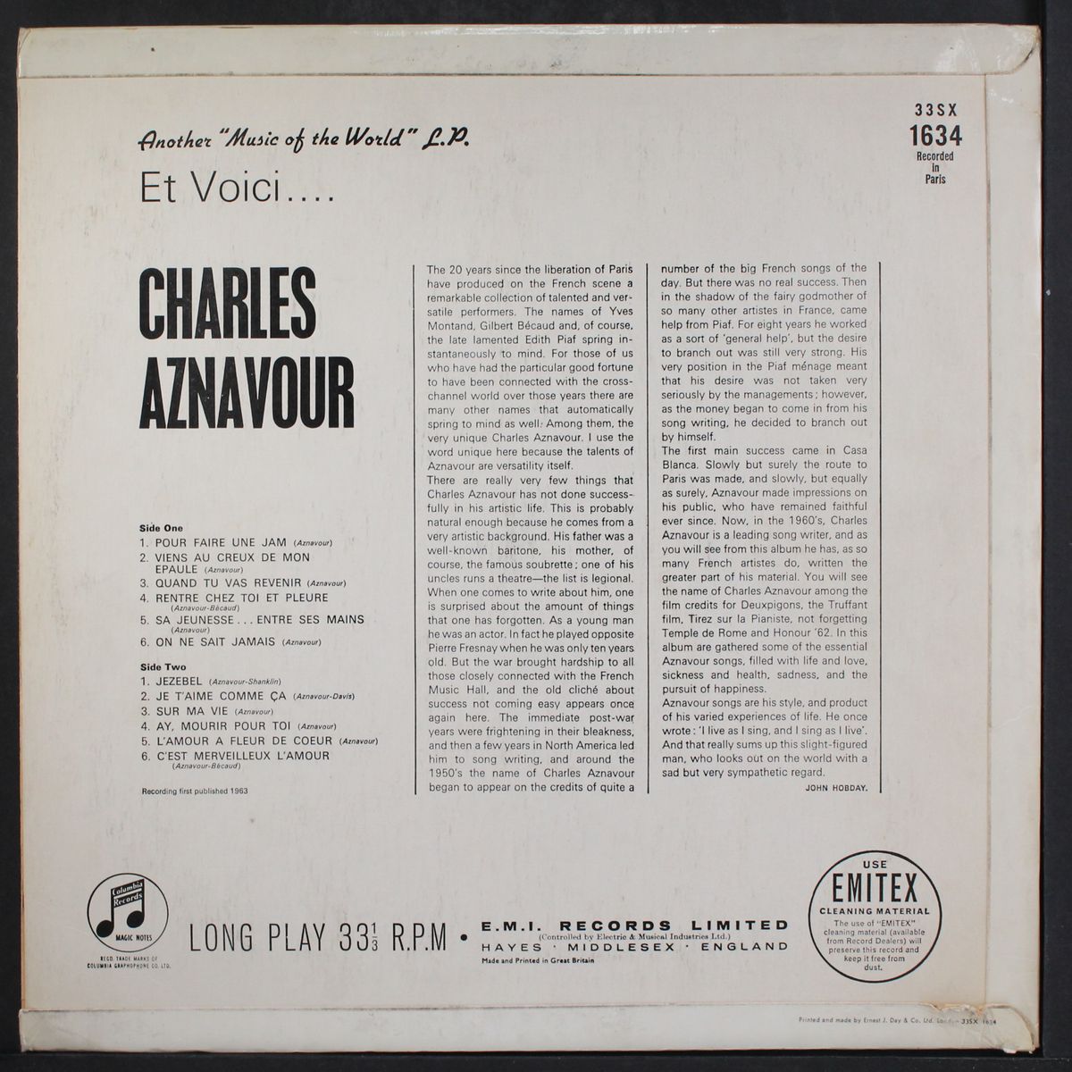 et voici by CHARLES AZNAVOUR