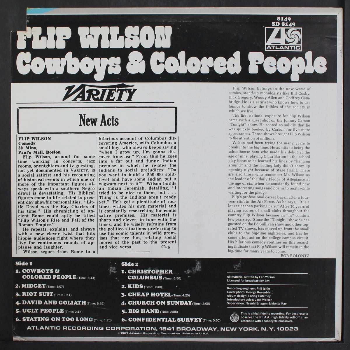 cowboys and colored people by FLIP WILSON
