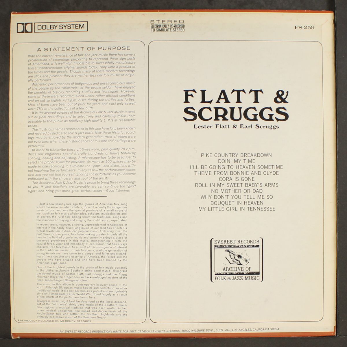 archive of folk & jazz music by FLATT & SCRUGGS