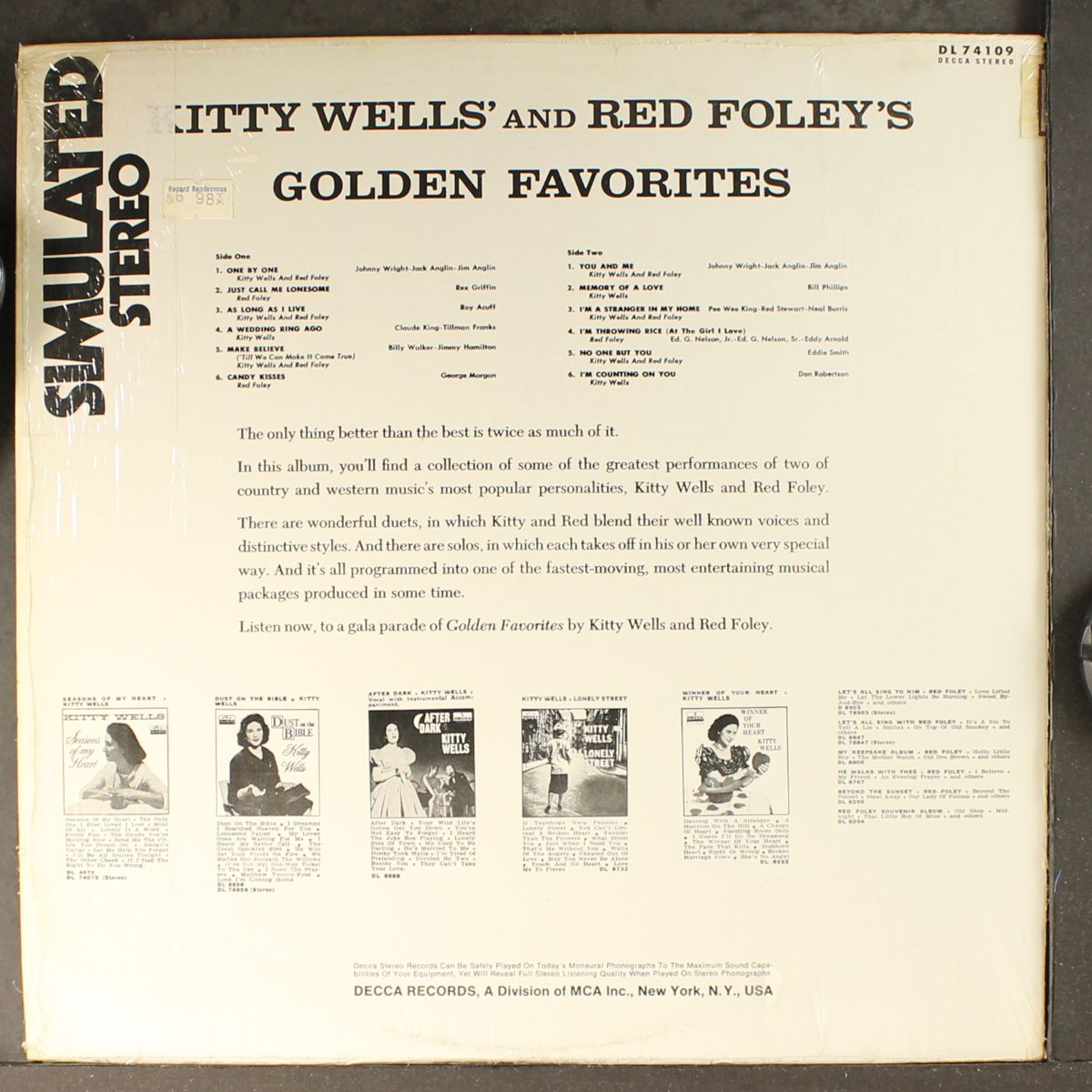 golden favorites by KITTY WELLS & RED FOLEY