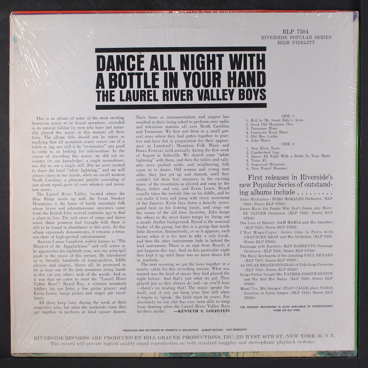 dance all night with a bottle in your hand by LAUREL RIVER VALLEY BOYS