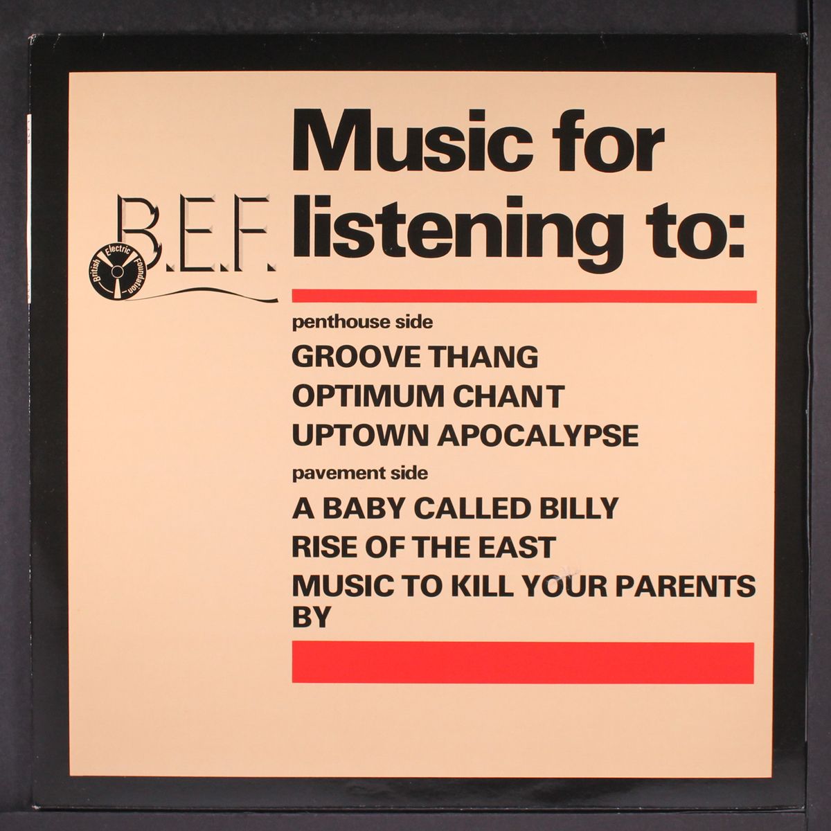 music for listening to: by B.E.F.