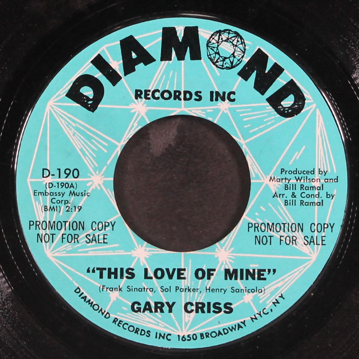 my baby left me / this love of mine by GARY CRISS