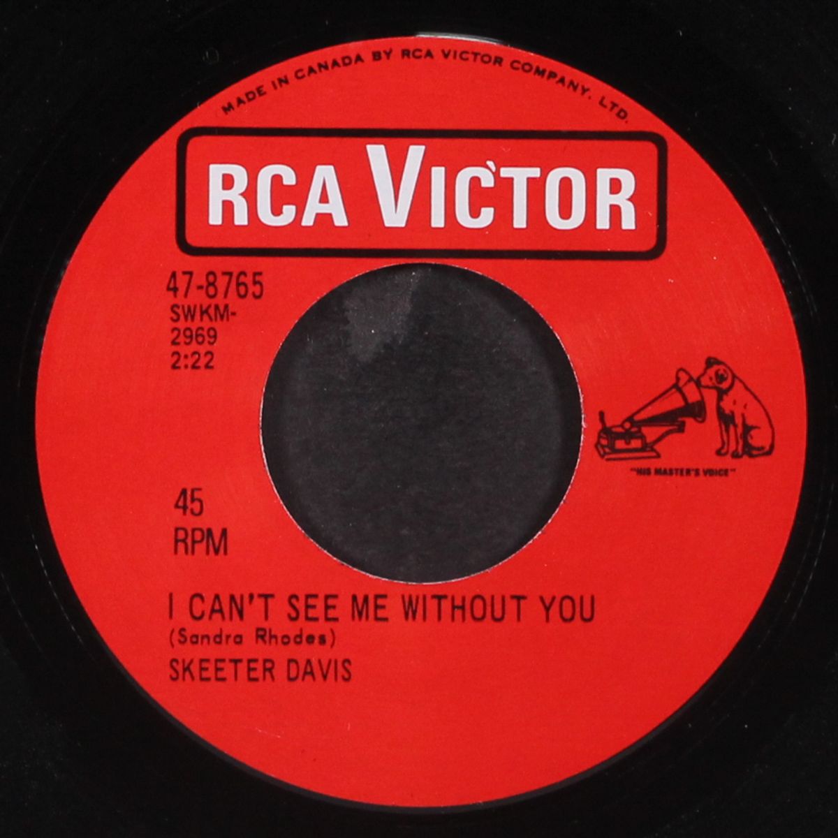 i can't see me without you by SKEETER DAVIS