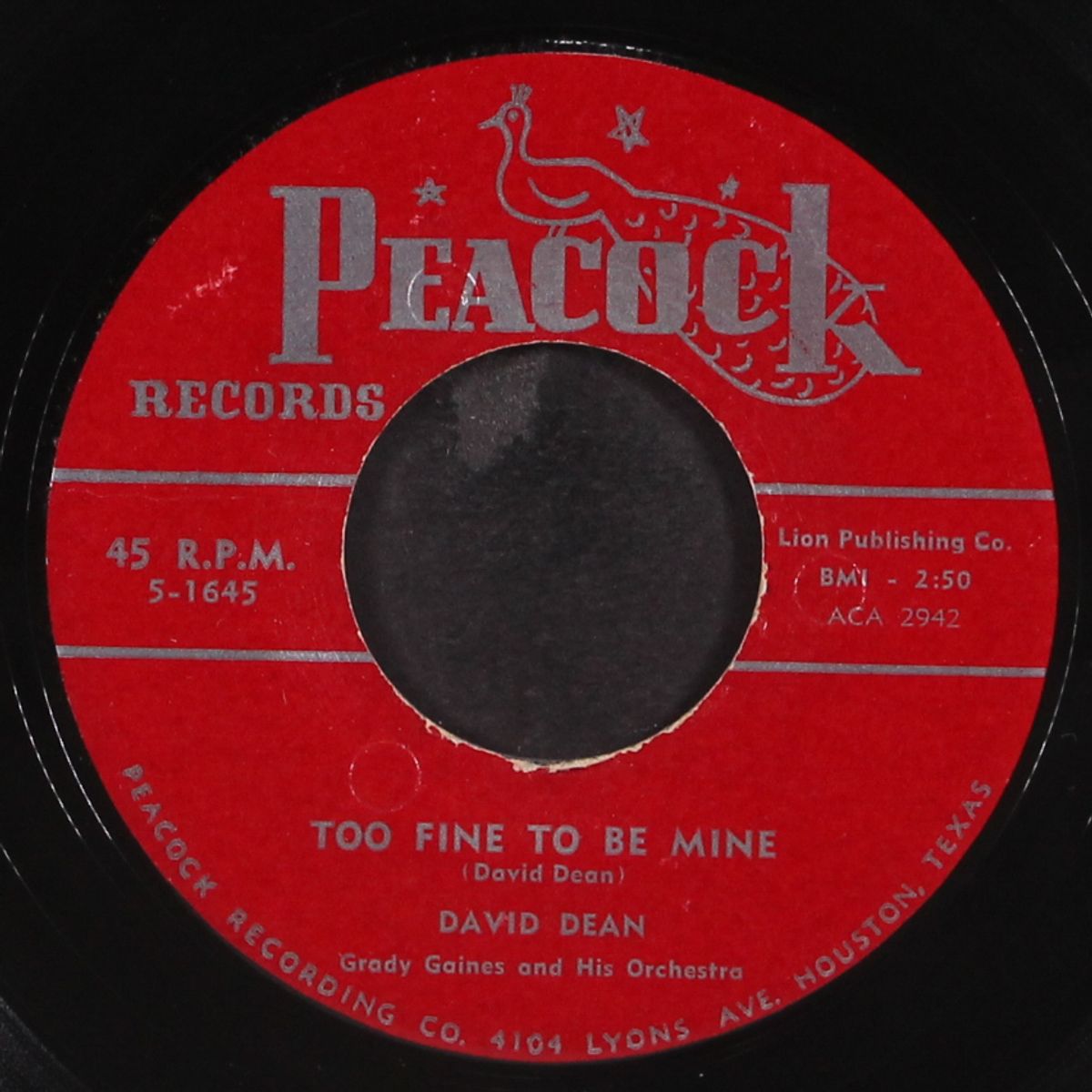 too fine to be mine / stay here with me by DAVID DEAN