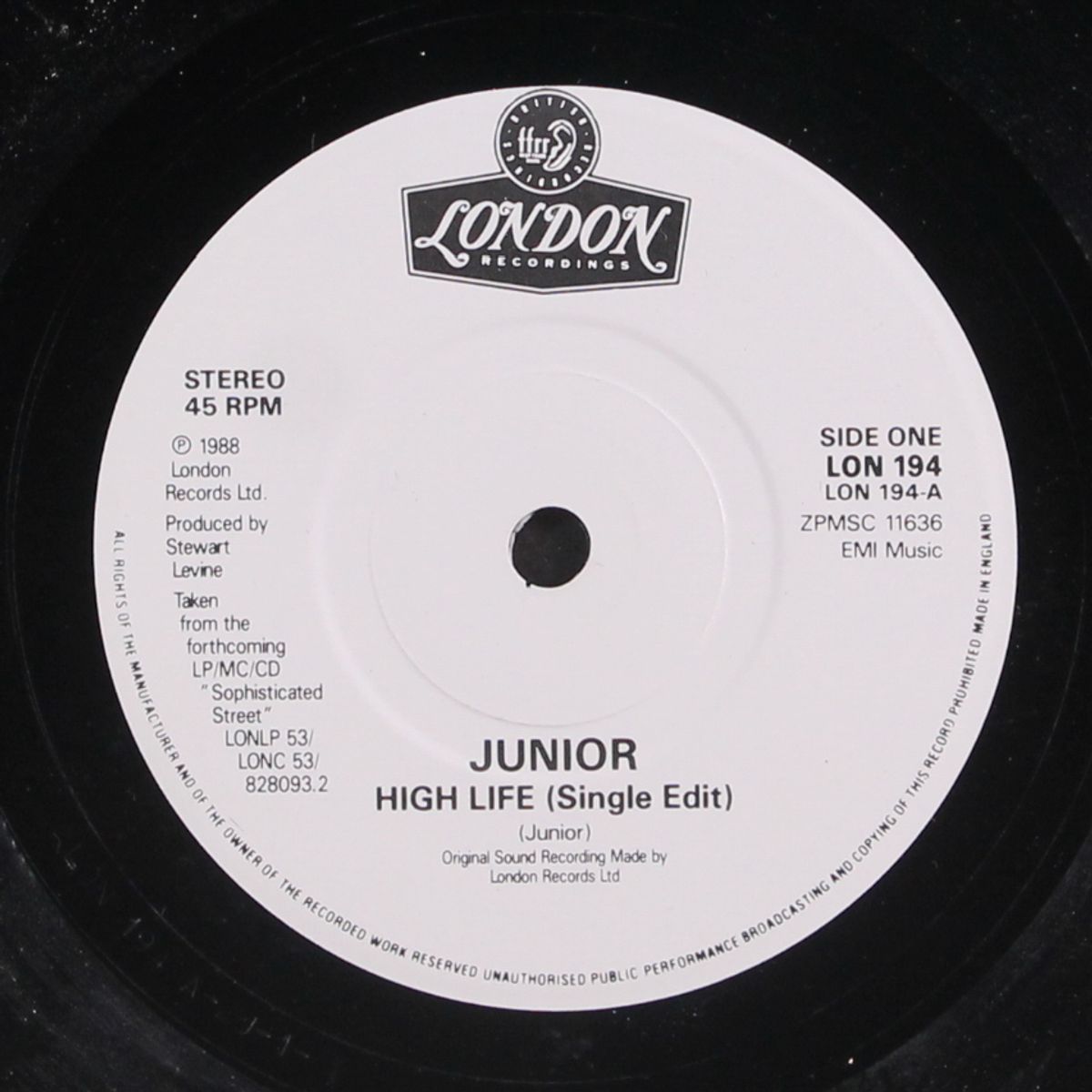 high life / right back at the start by JUNIOR