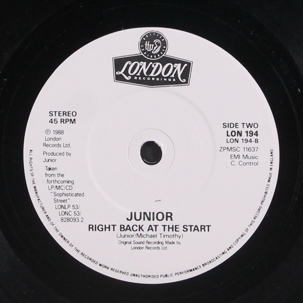 high life / right back at the start by JUNIOR