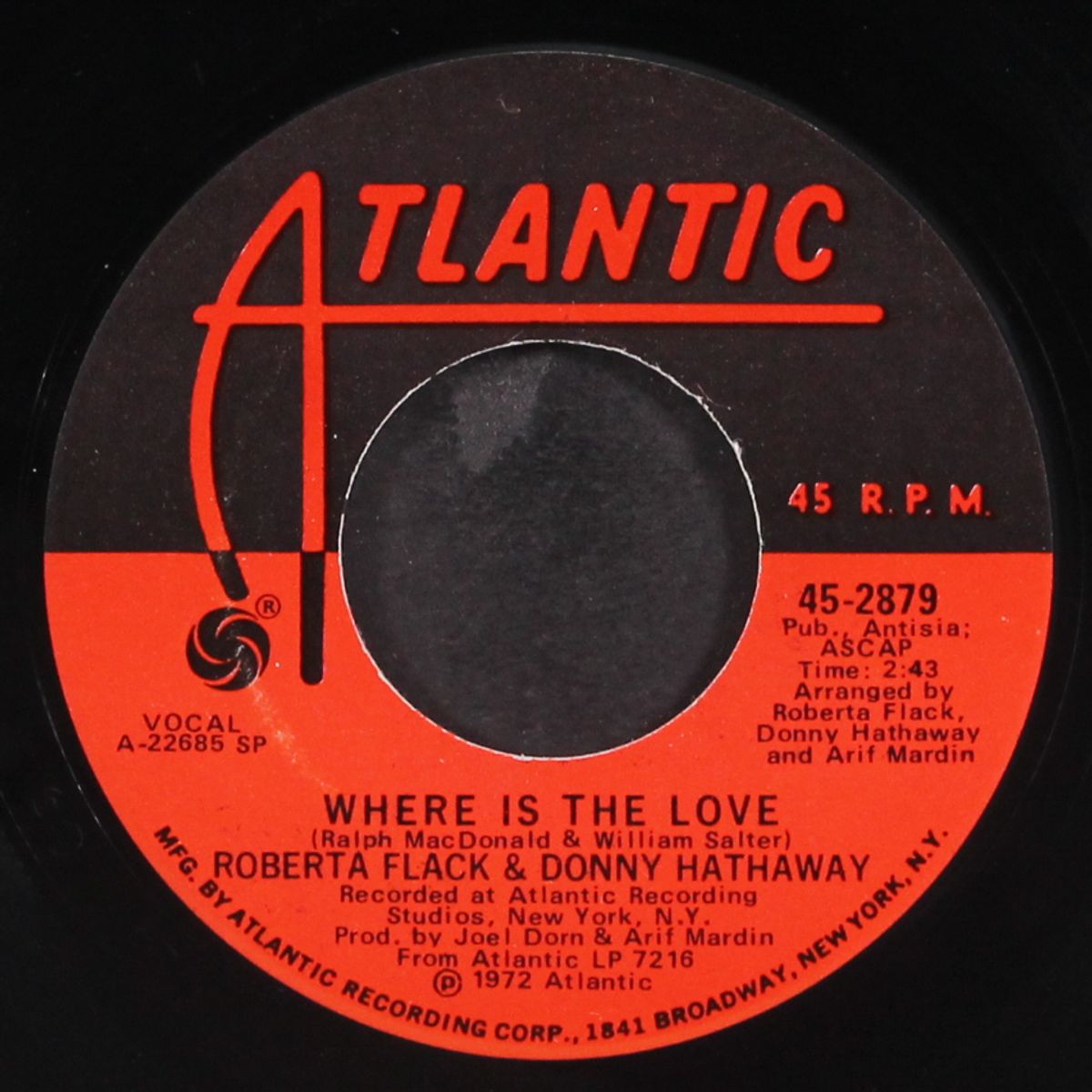 where is the love / mood by ROBERTA FLACK & DONNY HATHAWAY