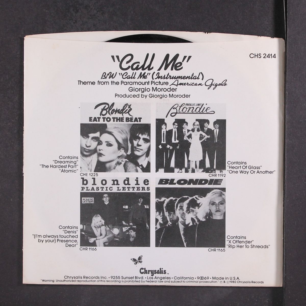 call me by BLONDIE