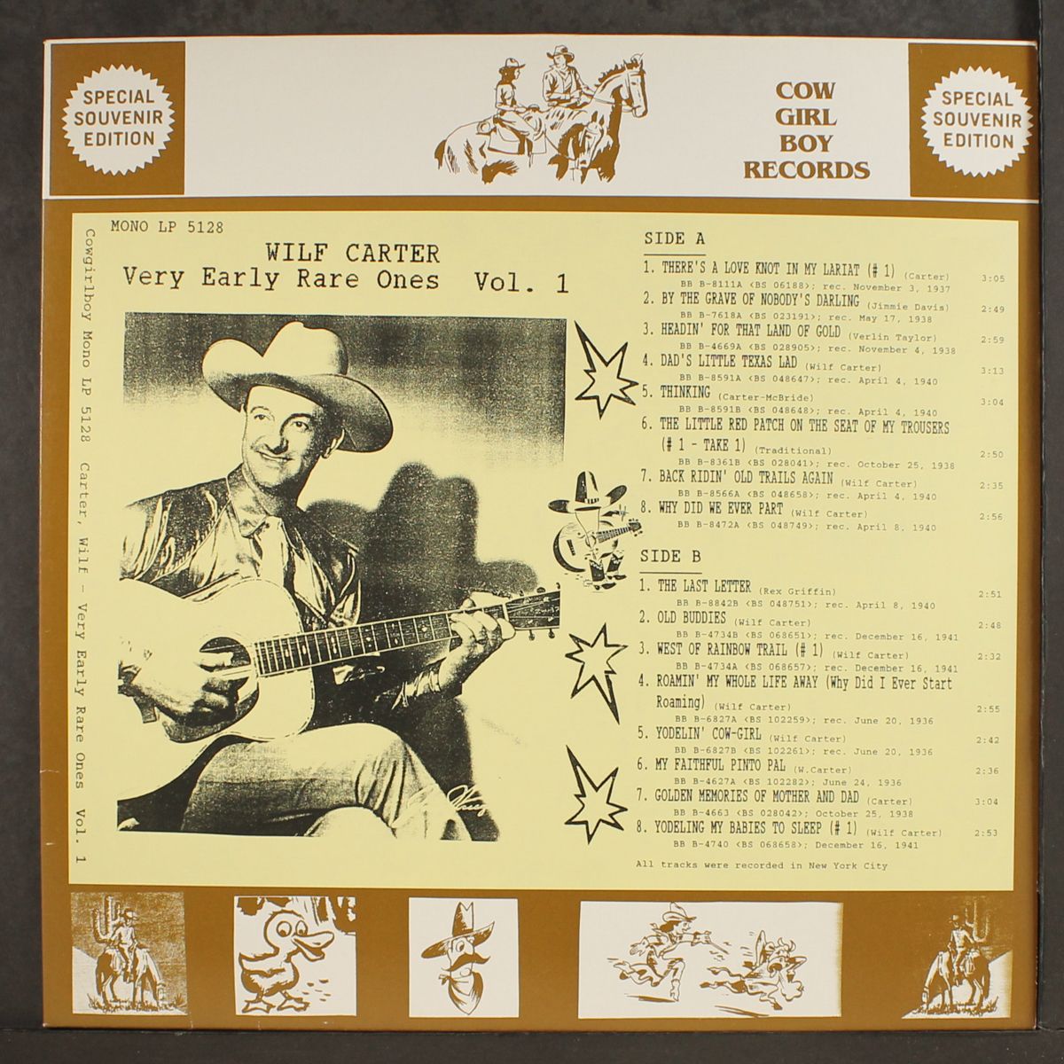 very early rare ones, vol. 1 by WILF CARTER