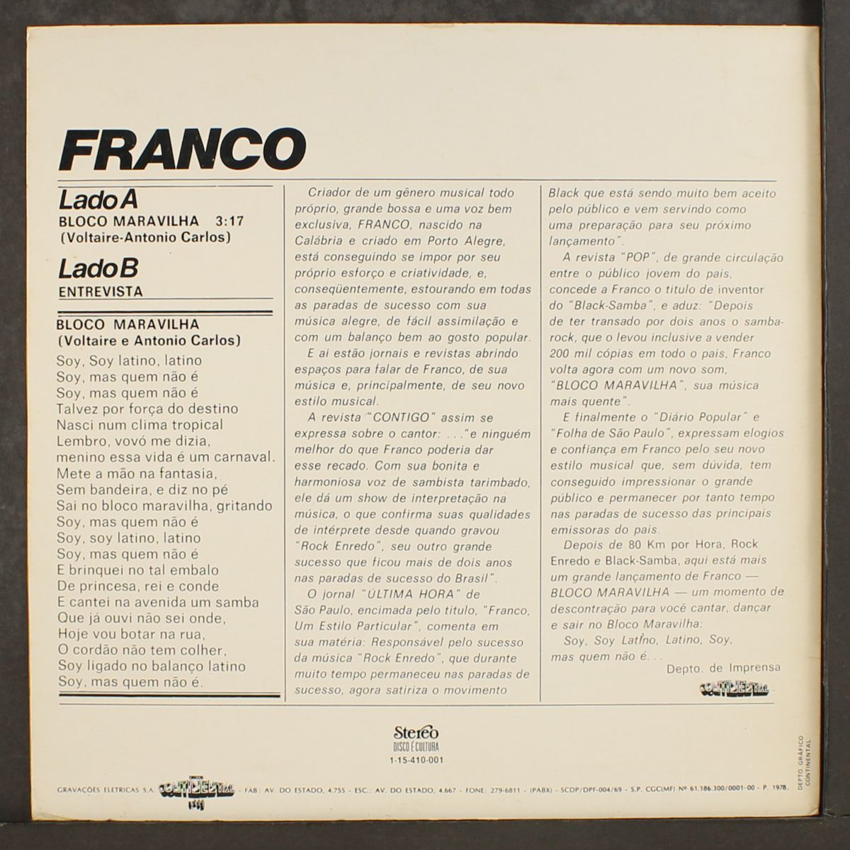 bloco maravilha by FRANCO