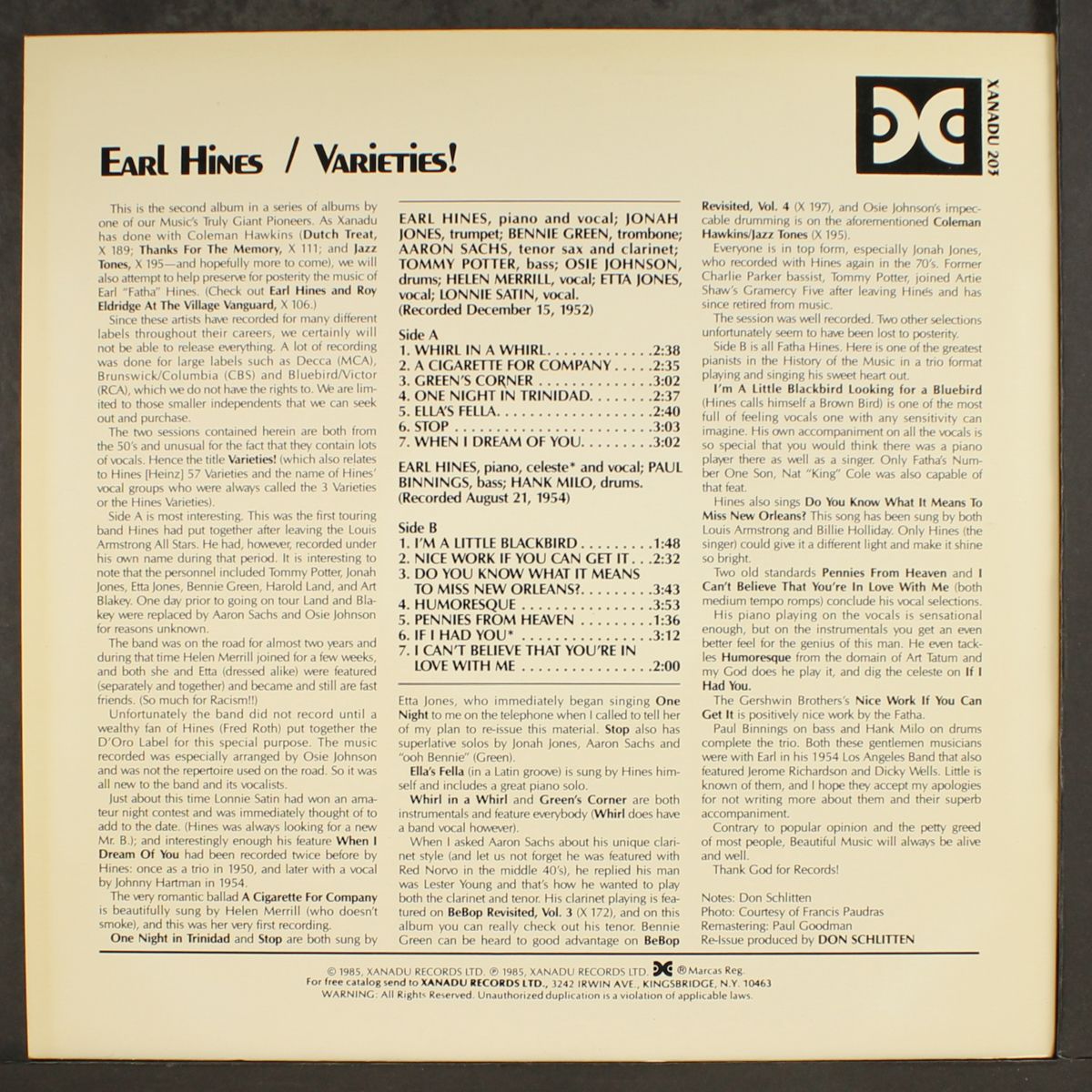 varieties! by EARL HINES