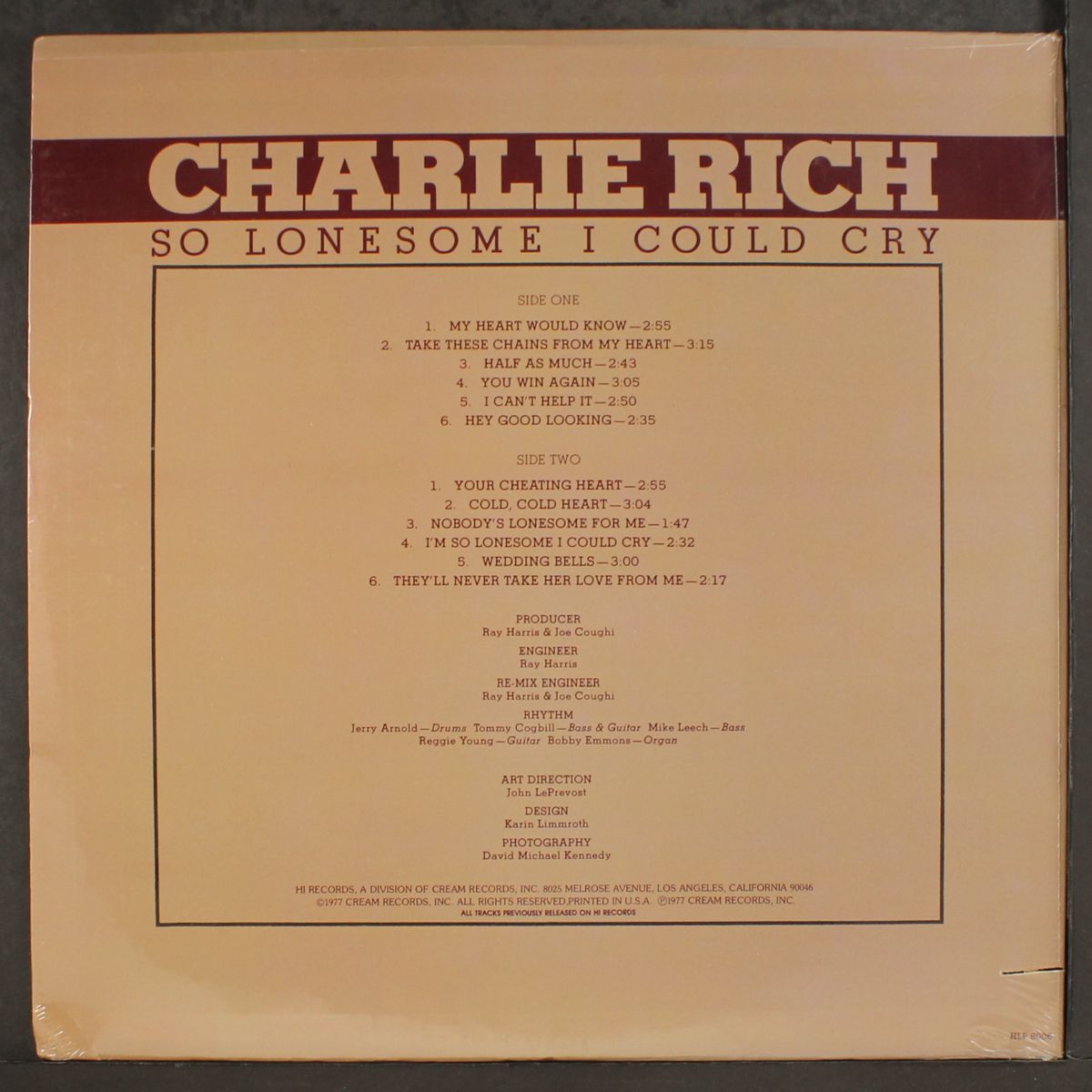so lonesome i could cry by CHARLIE RICH